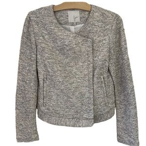 Joie 'Balina' Tweed Moto Jacket Zip up XS Lined